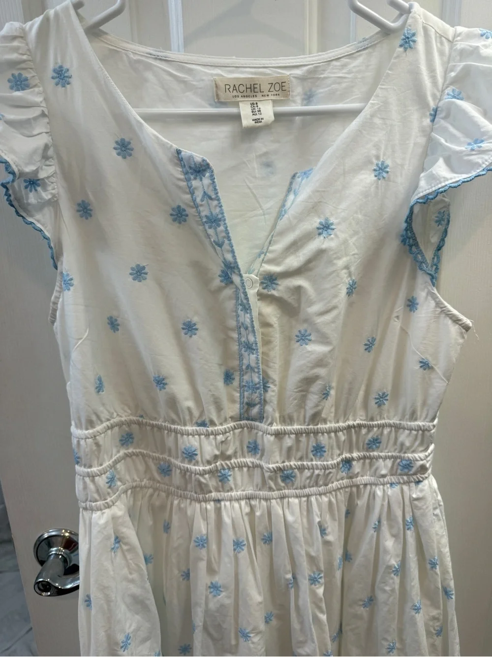 Rachel Zoe 100% Cotton Eyelet Maxi Dress - Picture 4 of 6